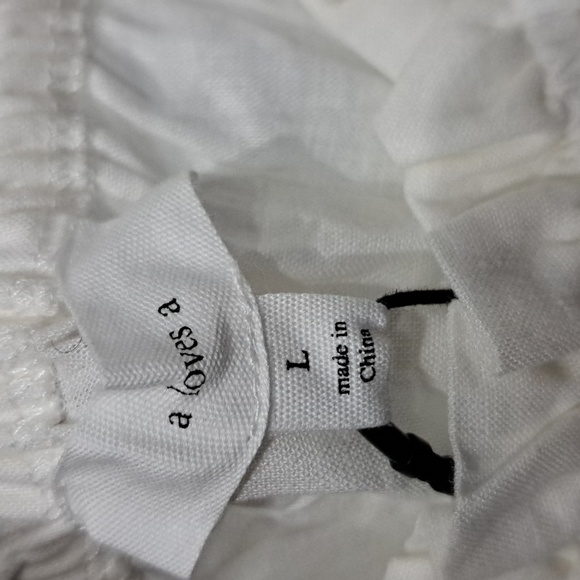 A Loves A Victorian Corset Square Neck Short Puff Sleeve Tie Front Ruffl… - Picture 5 of 7